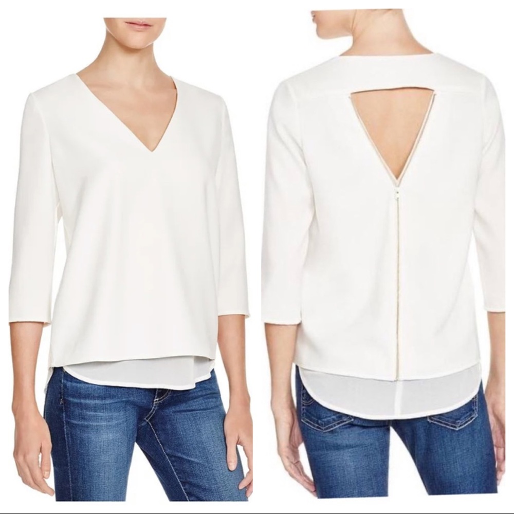 Cooper & Ella open back zip blouse